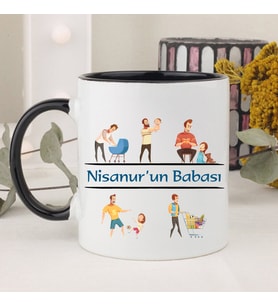 Babalar Günü Hediyesi Kupa Bardak (Siyah)