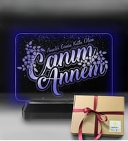 Canım Annem Led Gece Lambası (Mavi)
