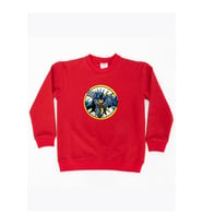 batman baskılı pamuklu kumaş çocuk sweatshirt (Kırmızı)