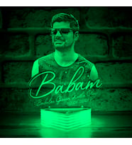 Kişiye Özel, Babama Hediye 3D Led Lamba (Yeşil)