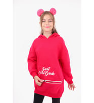 Toontoy Kız Çocuk Nakışlı Sweatshirt (Fuşya)