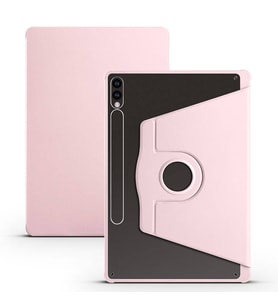 Galaxy Tab S9 Plus Kılıf Termik Kalem Bölmeli Dönebilen Standlı Kılıf (Pembe)