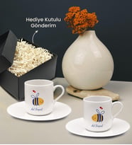 Hediye Kutusunda Kişiye Özel 2'li Baskılı Fincan (Model 2)