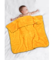 Mavimsi Bebek/Çocuk Battaniyesi  %100 Yerli (Sarı)