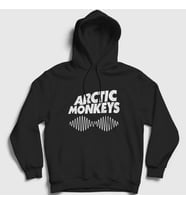 Presmono Unisex Gri Cover Arctic Monkeys Kapüşonlu Sweatshirt 12992tt (Siyah)