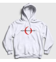 Presmono Unisex Beyaz Logo A Perfect Circle Kapüşonlu Sweatshirt 453420tt (Beyaz)