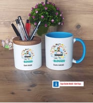 Blogger Kalemlik, Kupa Bardak T Kişiye Özel Hediye (Model 7)