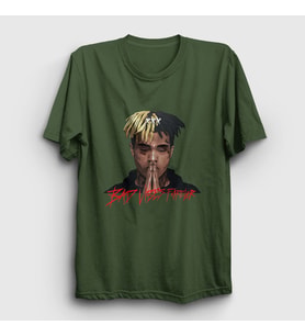 Presmono Unisex Sarı Forever XXXTentacion T-Shirt 47670tt (Haki)