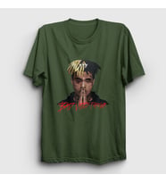 Presmono Unisex Sarı Forever XXXTentacion T-Shirt 47670tt (Haki)