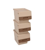 Motek MT07 Organızer Tekerlekli Eşya Ve Erzak Kutusu 3Katlı 3x12 LT (KAHVE)