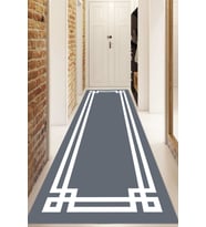 Dijital Baskılı Kaymaz Taban Yıkanabilir Modern Yolluk Ve Koridor Halısı NDU-hy-1158 (Gri)