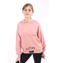 Toontoy Kız Çocuk Nakışlı Sweatshirt (Koyu Pudra)