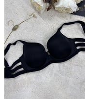 Le Jardin Marilyn Soft Cup Balenli Desteksiz Büyük Beden Sütyen -7015 (Siyah)