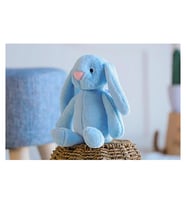 HEDİYELİ- Uyku Arkadaşım Uzun Kulak Bunny Peluş Tavşan 65 cm (Mavi)