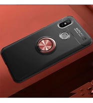 Xiaomi Redmi Note 7 Kılıf Yüzüklü Magnetli Ravel Case (Siyah-Rose Gold)