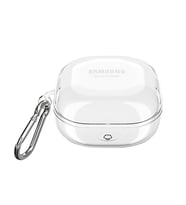 Microsonic Samsung Galaxy Buds 2 Pro Kılıf Askı Aparatlı Tranparan Silikon Füme (Renksiz)