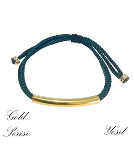 Handcraftedbyoz, Kadın, Gold Kordon Bileklikler (Yeşil)