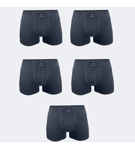 Malabadi 5 Li Ekonomik Paket Erkek Pamuklu Boxer 5M074 (Antrasit)