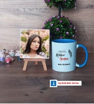 Rehber Öğretmen Fotoğraflı Dekoratif Taş, Kupa Bardak Beyaz Hediye (Model 4)