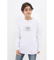 Toontoy Erkek Çocuk Baskılı Sweatshirt (Beyaz)