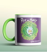 Kişiye Özel Rick and Morty Rick 3 Beyaz Renk Kupa (Yeşil)