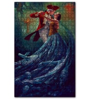 Cakapuzzle Kadın Erkek Dansı Rüya Sürrealizm Görseli Puzzle Yapboz MDF (Ahşap) (255 Parça)