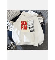 Himiko Toga Kapşonlu Sweatshirt (Beyaz)