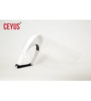 Ceyus Medikal Yüz Koruma Siperlik 2 Adet, Mekanizmalı Açılabilir, Ayarlı, Anti Fog - Buğu Yapmaz (Beyaz)