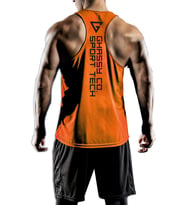 Ghassy Co. Erkek Dry Fit Y-Back Gym Fitness Sporcu Atleti GYM-101 (Turuncu)