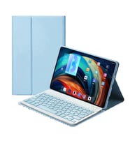 Apple iPad 7. Nesil 10.2" Kılıf Kablosuz Klavyeli Kılıf Mobax A2197 A2198 A2200 (Mavi)