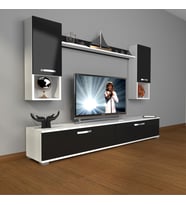 Decoraktiv Eko 5da Mdf Std Tv Ünitesi Tv Sehpası (Beyaz-Siyah)