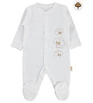 Civil Baby Organik Pamuklu Yenidogan 0-3 Ay Tulum - Ekru