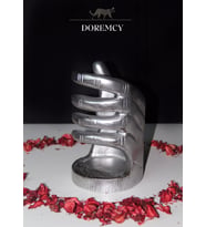 Doremcy Beyaz Dekoratif El Biblo Şişelik Şaraplık (Gümüş)