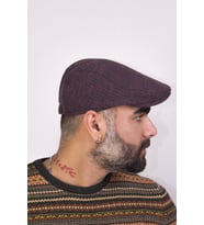 erkek kasket şapkası-9542-1 (Kahverengi)