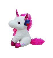 Peluş Boynuzlu At Pony Unicorn Fuşya 40 Cm (Fuşya)