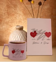 BK Gift Kişiye Özel Sevgili İsimli Pembe Sert Kapaklı Defter ve Middle Kupa Seti, Arkadaşa Hediye, Yeni İş Hediyesi, Doğum Günü Hediyesi (Model 6)