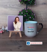 Laboratuvar Teknikeri Fotoğraflı Dekoratif Taş, Kupa Bardak Beyaz Hediye (Model 10)