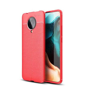 Xiaomi Redmi K30 Pro Kılıf Zore Niss Deri Desenli Silikon Kılıf (Kırmızı)