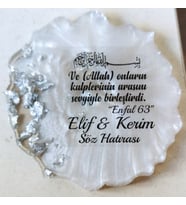 Epoksi Magnet Söz Nişan Nikah Kına Düğün Hediyeliği Kuran Hatırası Sünnet Mevlüt (Gümüş)
