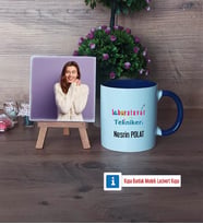 Laboratuvar Teknikeri Fotoğraflı Dekoratif Taş, Kupa Bardak Beyaz Hediye (Model 3)