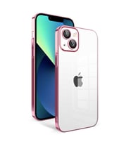 iPhone 13 Kılıf Garaj Kenarları Renkli Kamera Korumalı Kılıf (Rose)