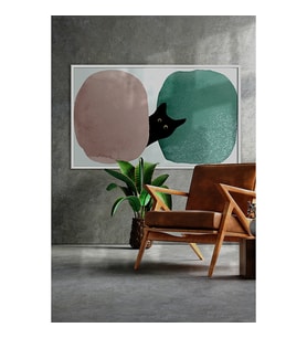 Çerçeveli Tablo Modern Sanatsal Dekorasyon Ev Dekoru Tekli Çerçeve Tablo ÖZC-455 (Beyaz)