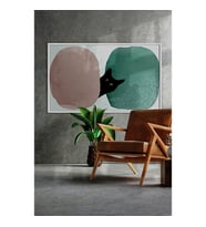 Çerçeveli Tablo Modern Sanatsal Dekorasyon Ev Dekoru Tekli Çerçeve Tablo ÖZC-455 (Beyaz)