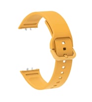 Galaxy Fit 3 Silikon Kordon KRD-110 Suya Dayanıklı Tokalı Strap Kayış (Sarı)
