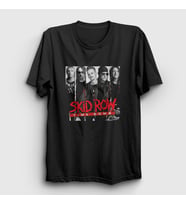 Presmono Unisex Beyaz Time Bomb Skid Row T-Shirt 432798tt (Siyah)