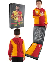 Galatasaray Orijinal Metin Oktay Kapüşonlu Çocuk Sweat Kişiye Özel Ahşap Kutulu (Turuncu)