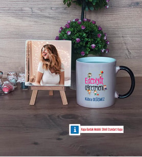 Edebiyat Öğretmeni Fotoğraflı Dekoratif Taş, Kupa Bardak Beyaz Hediye (Model 9)