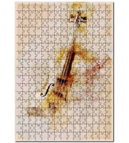Cakapuzzle Keman Görsel Çalışması Puzzle Yapboz MDF (Ahşap) (1000 Parça)