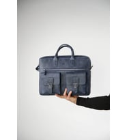 Loreen 2230 %100 Hakiki Deri Laptop Çantası (Lacivert)