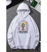 Unisex Arizona Baskılı Sweatshirt (A.Beyaz)